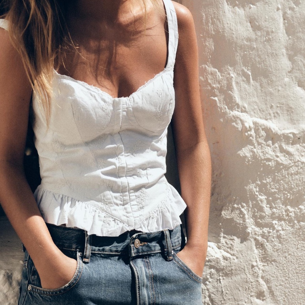 100% cotton embroidered top